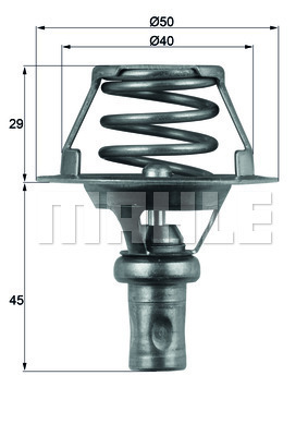 MAHLE MHL TX6691D Termosztát, termosztátház hűtőrendszerhez