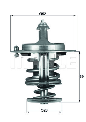 MAHLE TX 71 82 D Termosztát, termosztátház hűtőrendszerhez