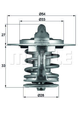 MAHLE 36464 TX 84 77 - Termosztát, termosztátház hűtőrendszerhez