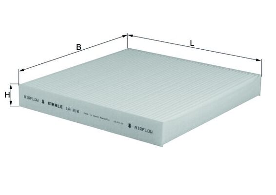 MAHLE 1000336112 LA216 - Pollenszűrő nem aktí