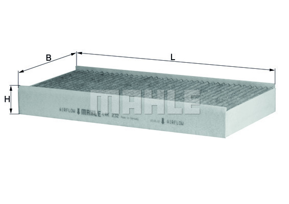 MAHLE LAK232 Pollenszűrő (Aktívszenes)