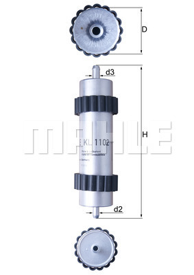 MAHLE 217789 KL 1102 - Üzemanyagszűrő, gázolajszűrő, benzinszűrő