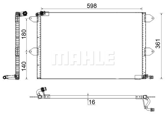 MAHLE AC171001S Klímakondenzátor, klímahűtő