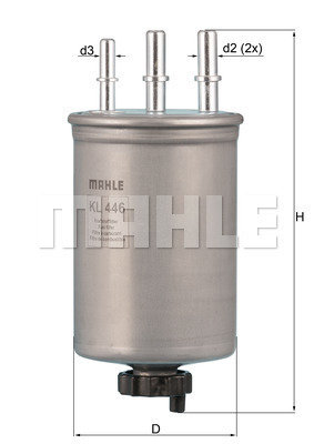 MAHLE MHL KL446 Üzemanyagszűrő