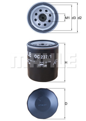 KNECHT OC237/1 Olajszűrő