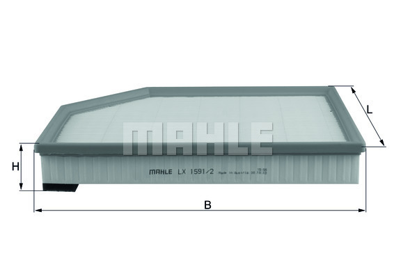 MAHLE 73384 LX 1591/2 - Levegőszűrő, légszűrő