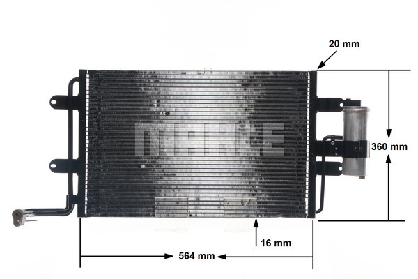 MAHLE 640 604 AC 180 000S - Klímakondenzátor, klímahűtő