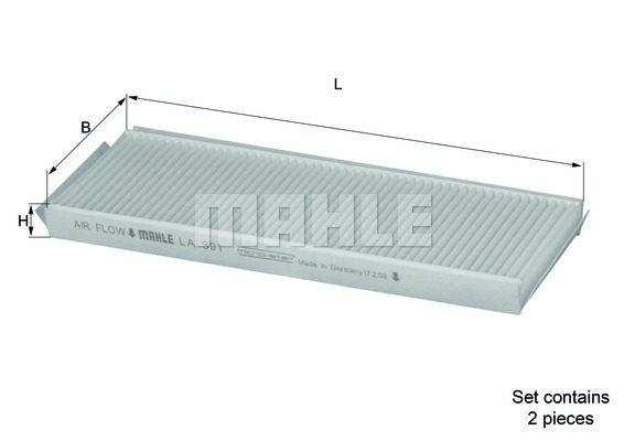 MAHLE LA391/S Pollenszűrő