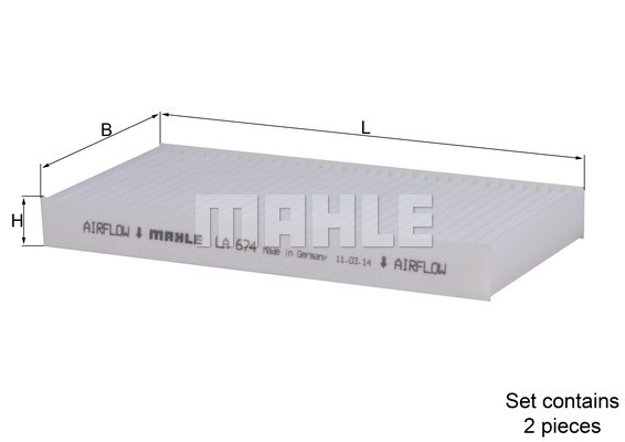 MAHLE LA674/S Pollenszűrő