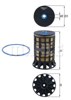 MAHLE 432861 KX 606D - Üzemanyagszűrő, gázolajszűrő, benzinszűrő