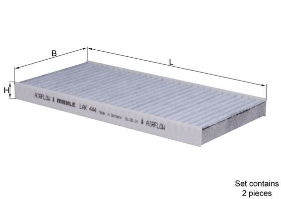 MAHLE MAHLAK444/S Pollenszűrő, utastérszűrő