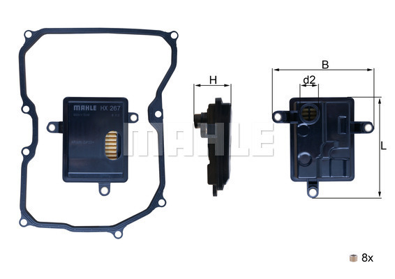 MAHLE 523727 HX 267D FILTER ULJA MJENJA?A VW HX267D