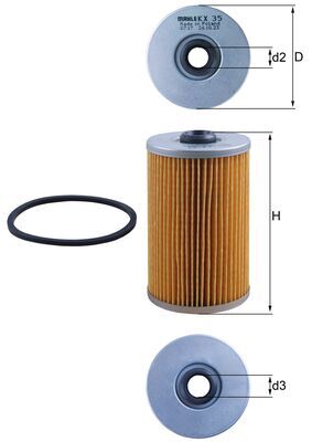 MAHLE 1000055252 KX35 - Üzemanyagszűrő