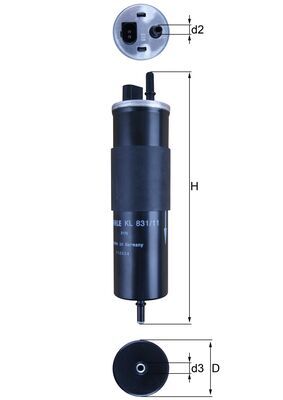 MAHLE 577338 KL 831/11 FILTER GORIVA VOLVO KL831/11