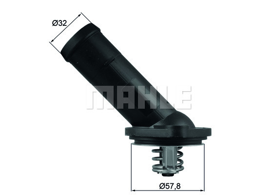 MAHLE 195281 TI 225 92D - Termosztát, termosztátház hűtőrendszerhez