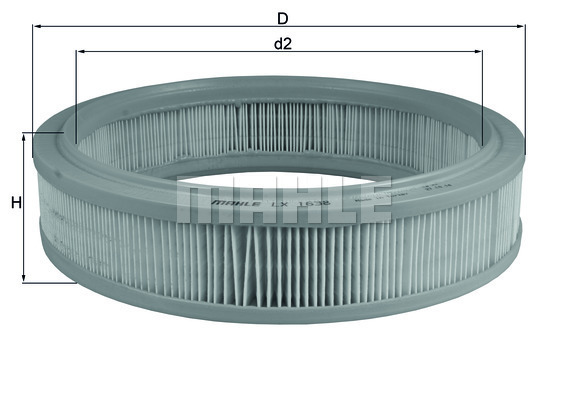 KNECHT LX1638 Levegőszűrő