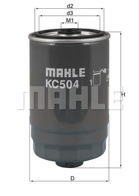 MAHLE KC504 Üzemanyagszűrő, gázolajszűrő, benzinszűrő