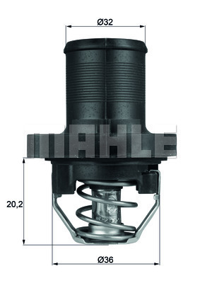 MAHLE 45608 TI 47 89 - Termosztát, termosztátház hűtőrendszerhez