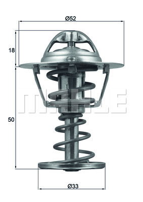 MAHLE MHL TX12682D Termosztát, termosztátház hűtőrendszerhez