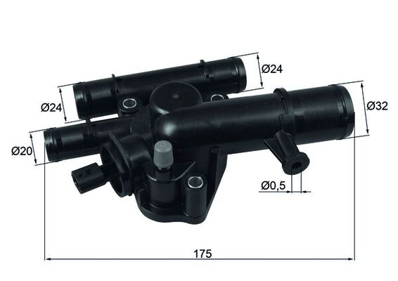 MAHLE 130544 TI 243 89 - Termosztát, termosztátház hűtőrendszerhez