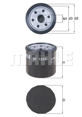 MAHLE 250169 OC 1253 - Olajszűrő