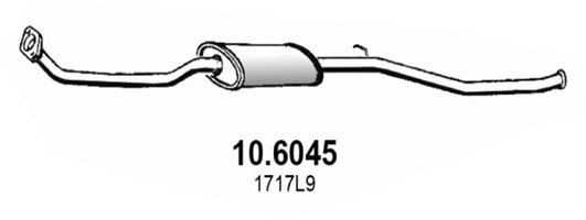 ASSO 95191 10.6045 - Középső kipufogódob