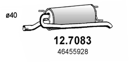 ASSO 394616 12.7083 - Hátsó kipufogódob