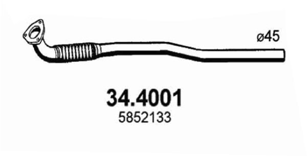 ASSO 341626 34.4001 - Kipufogó cső