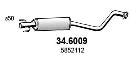 ASSO 311292 34.6009 - Középső kipufogódob