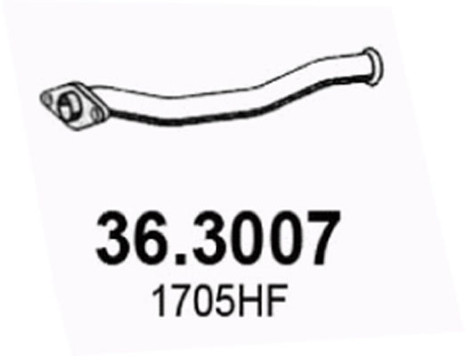 ASSO 95054 36.3007 - Kipufogó cső