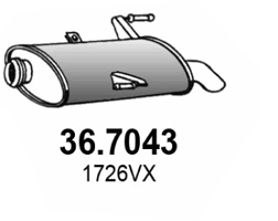 ASSO 351790 36.7043 - Hátsó kipufogódob