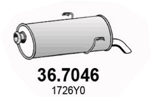 ASSO 95042 36.7046 - Hátsó kipufogódob