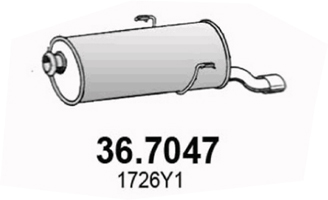 ASSO 95041 36.7047 - Hátsó kipufogódob