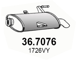 ASSO 95033 36.7076 - Hátsó kipufogódob