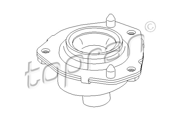 TOPRAN HP721 205 Támcsapágy, gólyaláb