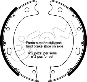 CIFAM CIF153-289 fékpofakészlet, rögzítőfék