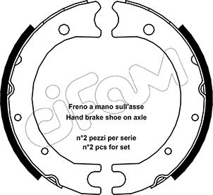 CIFAM CIF153-440 fékpofakészlet, rögzítőfék