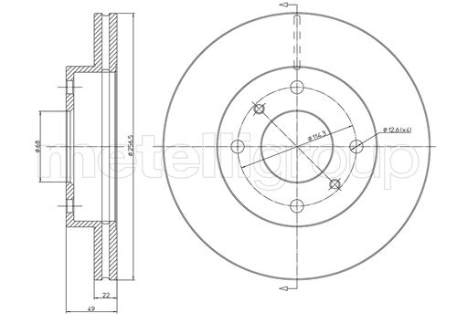 CIFAM CIF 800-249C Féktárcsa