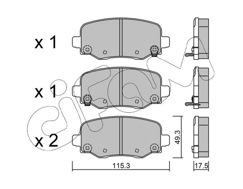 CIFAM CIF822-1002-1 fékbetét készlet, tárcsafék