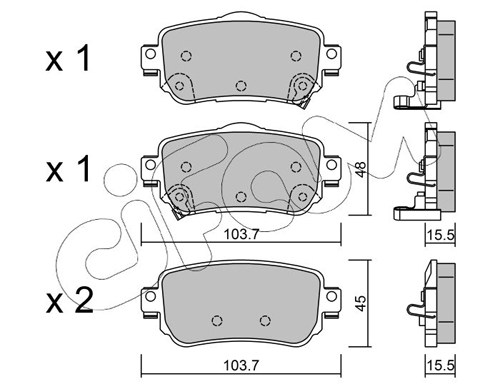 CIFAM CIF822-1011-0 fékbetét készlet, tárcsafék