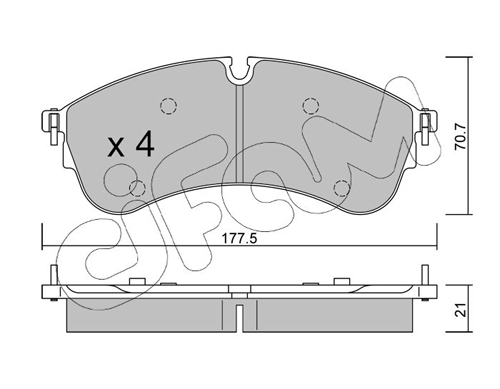 CIFAM CIF822-1174-0 fékbetét készlet, tárcsafék