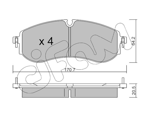 CIFAM CIF822-1263-0 fékbetét készlet, tárcsafék