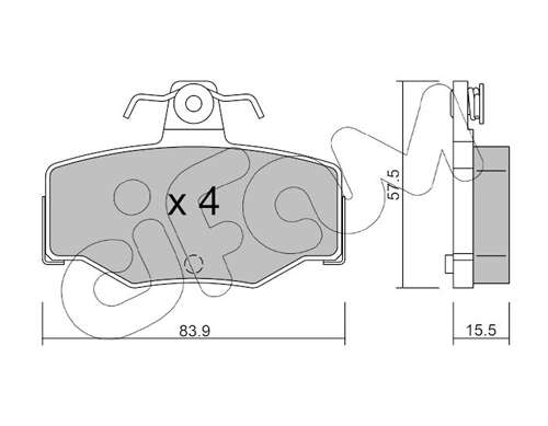 CIFAM CIF 822-199-0 Fékbetét készlet, tárcsafék