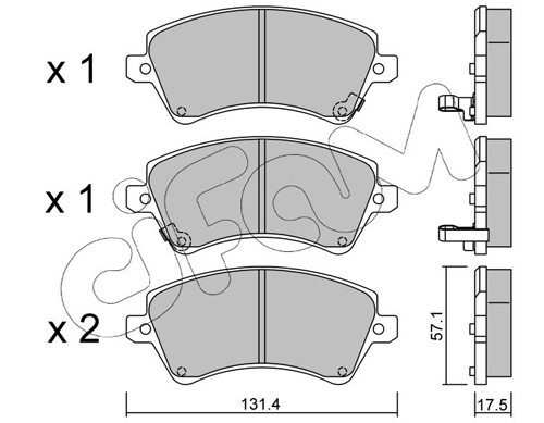 CIFAM CIF 822-446-0 Fékbetét készlet, tárcsafék