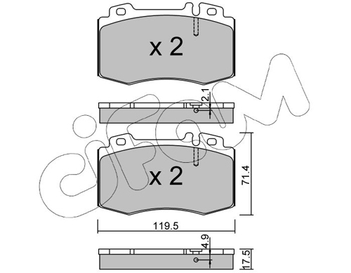 CIFAM CIF822-563-5 fékbetét készlet, tárcsafék