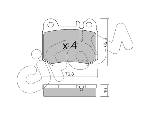 CIFAM CIF 822-564-0 Fékbetét készlet, tárcsafék
