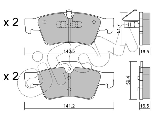 CIFAM CIF822-568-1 fékbetét készlet, tárcsafék