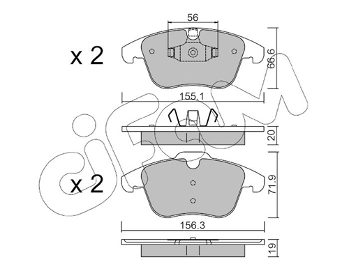 CIFAM CIF822-675-0 fékbetét készlet, tárcsafék