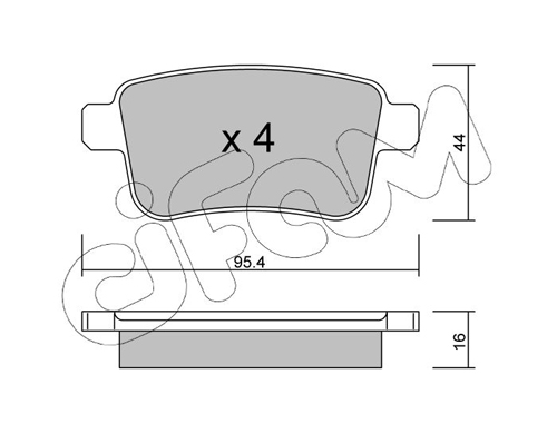 CIFAM CIF 822-814-0 Fékbetét készlet, tárcsafék