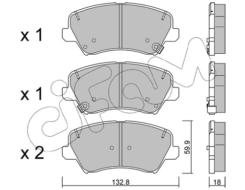 CIFAM CIF 822-944-0 Fékbetét készlet, tárcsafék